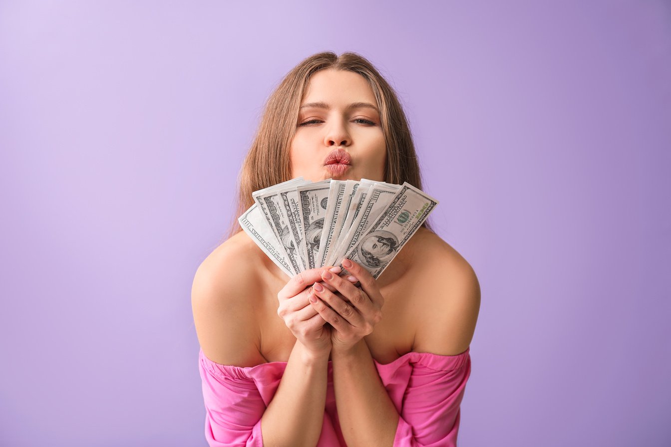 Beautiful Woman with Money